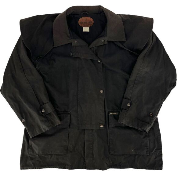 Outback Trading Men's Bush Trader Waterproof Western Oilskin Jacket Brown XL